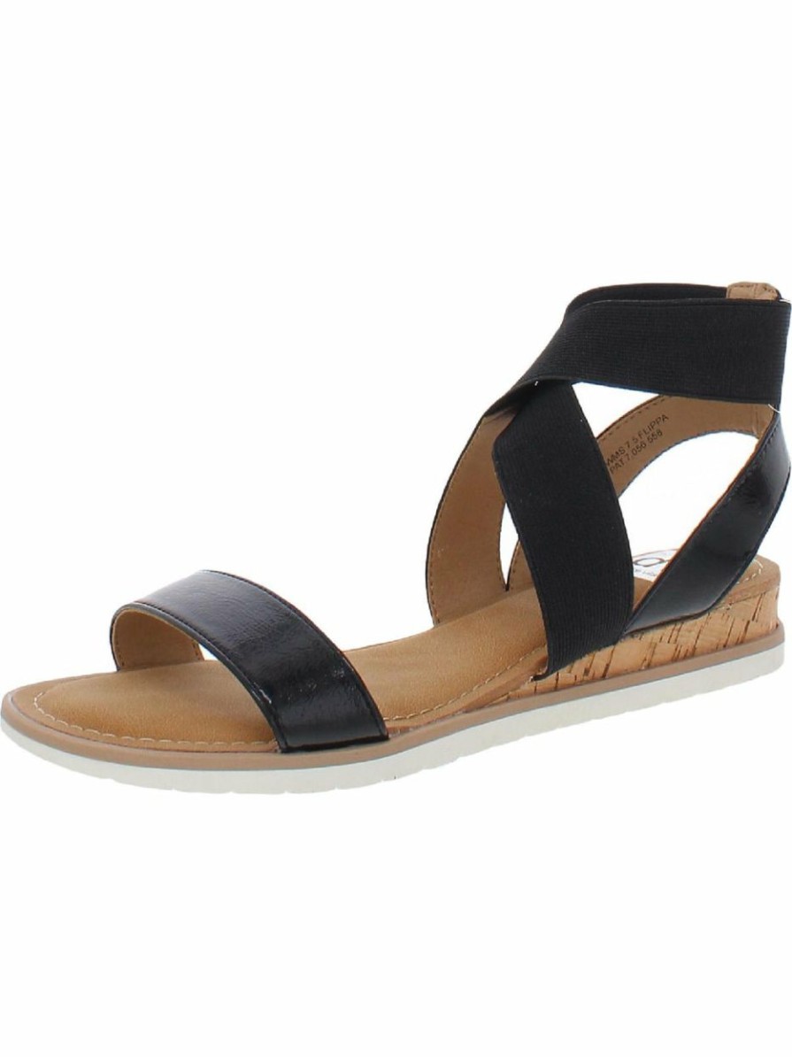 * | Dv By Dolce Vita Flippa Womens Slip On Ankle Strap Wedge Sandals Black