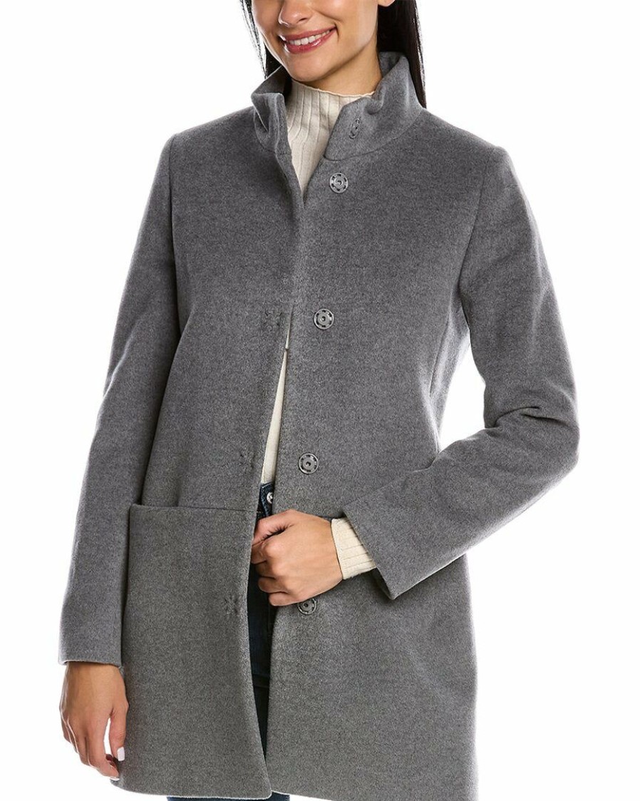 * | Women Cinzia Rocca Icons Wool & Cashmere-Blend Coat Grey