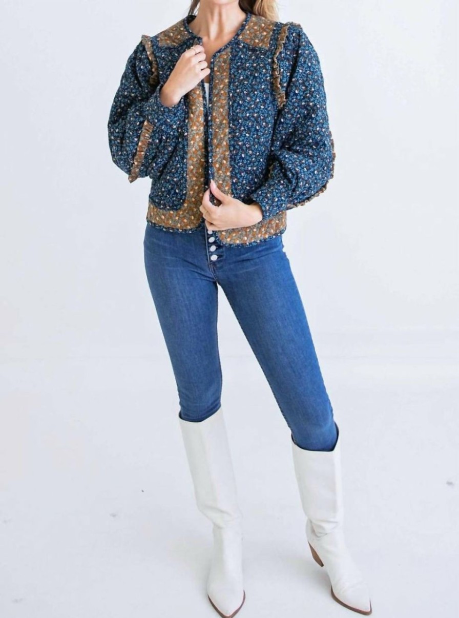 * | Karlie Women Floral Ditzy Jacket In Blue/Brown