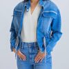 * | Karlie Women Denim Pocket Novelty Jacket In Blue