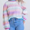 * | Karlie Women Ombre Cable Knit Sweater In Lavender