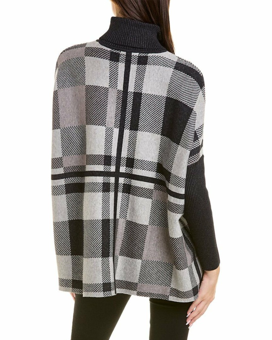 * | Joseph A. Women Joseph A Printed Poncho Brown