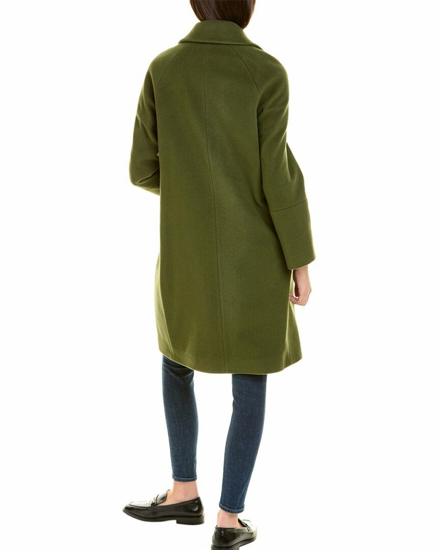 * | Women Cinzia Rocca Icons Wool & Cashmere-Blend Wrap Coat Green